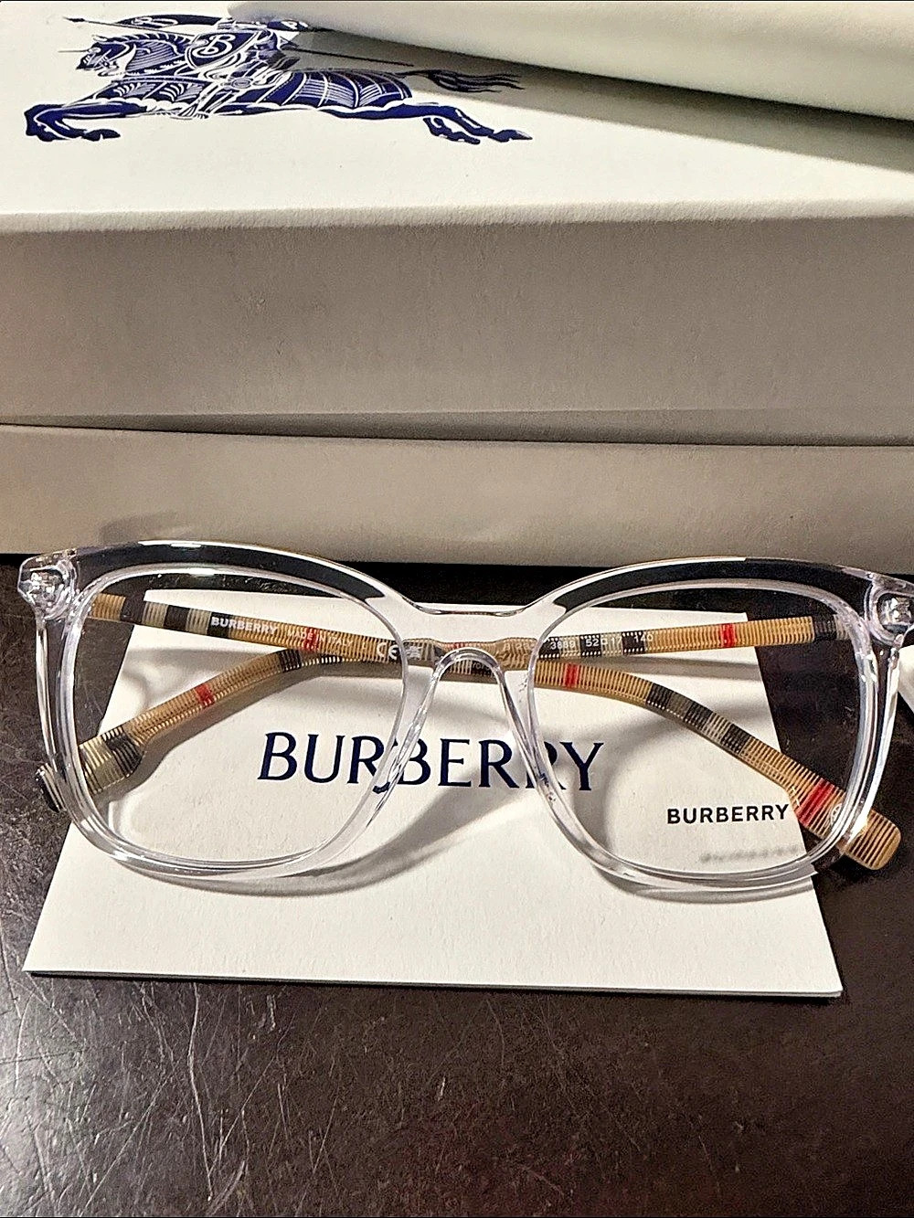 Burberry BE2390 3889 Transparent Eyeglasses- NEW
